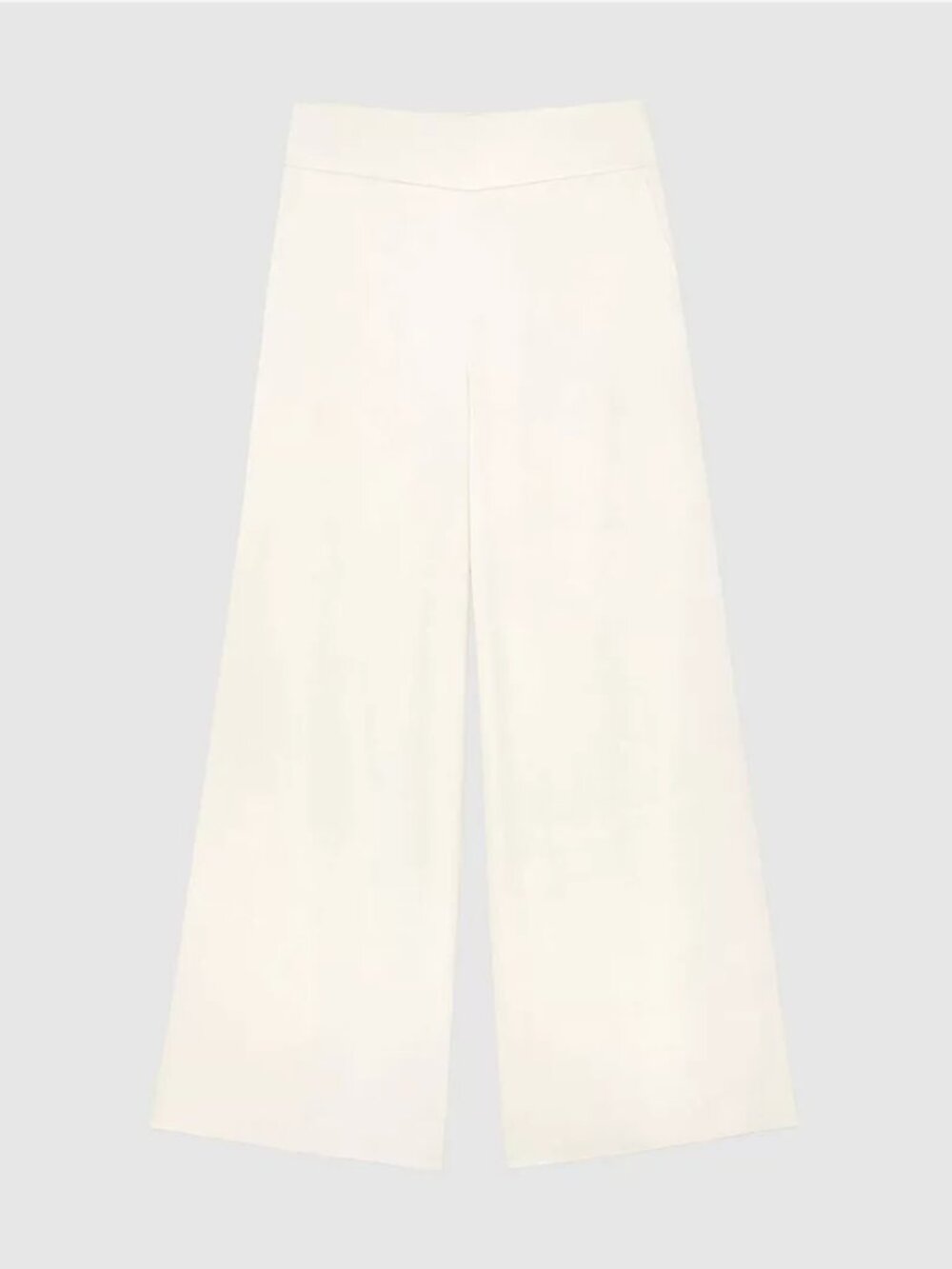 REISS Clover Wide-Leg Suit Trousers White Quiet Lux Minimalist - Picture 8 of 9